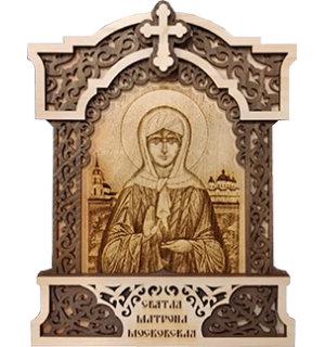 Икона резная " Святая  Матрона"